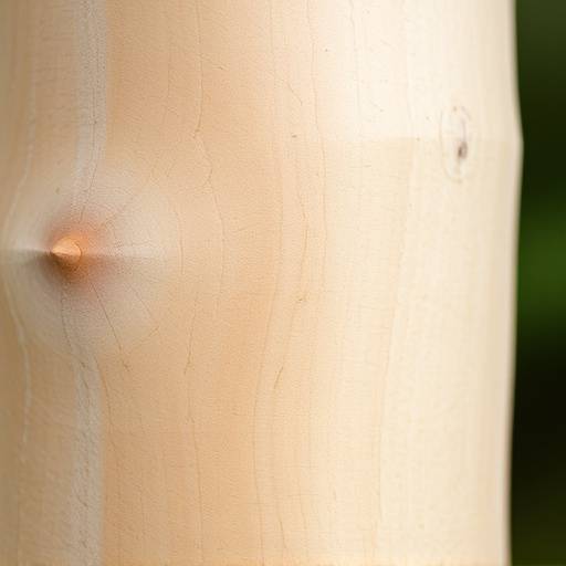 Close-up of a piece of maple wood, showing its light color and fine grain.
