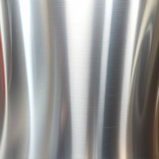 Close-up of a piece of polished stainless steel.