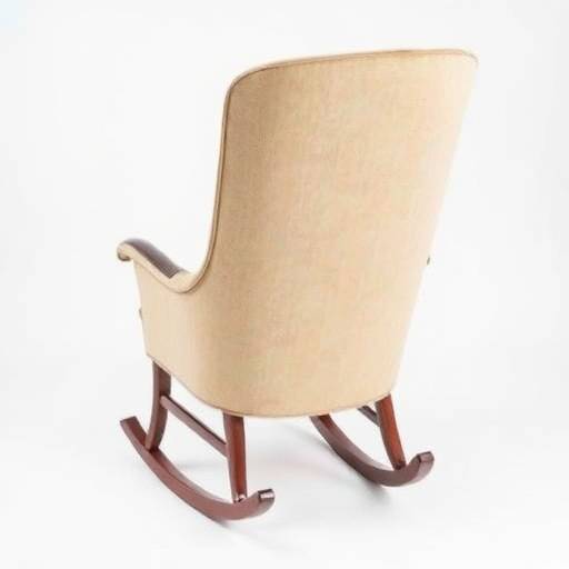 Comfortable and stylish rocking chair with a curved back